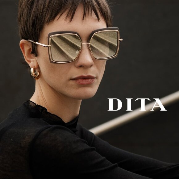 Dita Narcissus Sunglasses in Black - Yellow Gold SKU: DTS503-58-01-Z